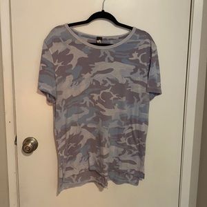 Free People Camo T shirt size Medium